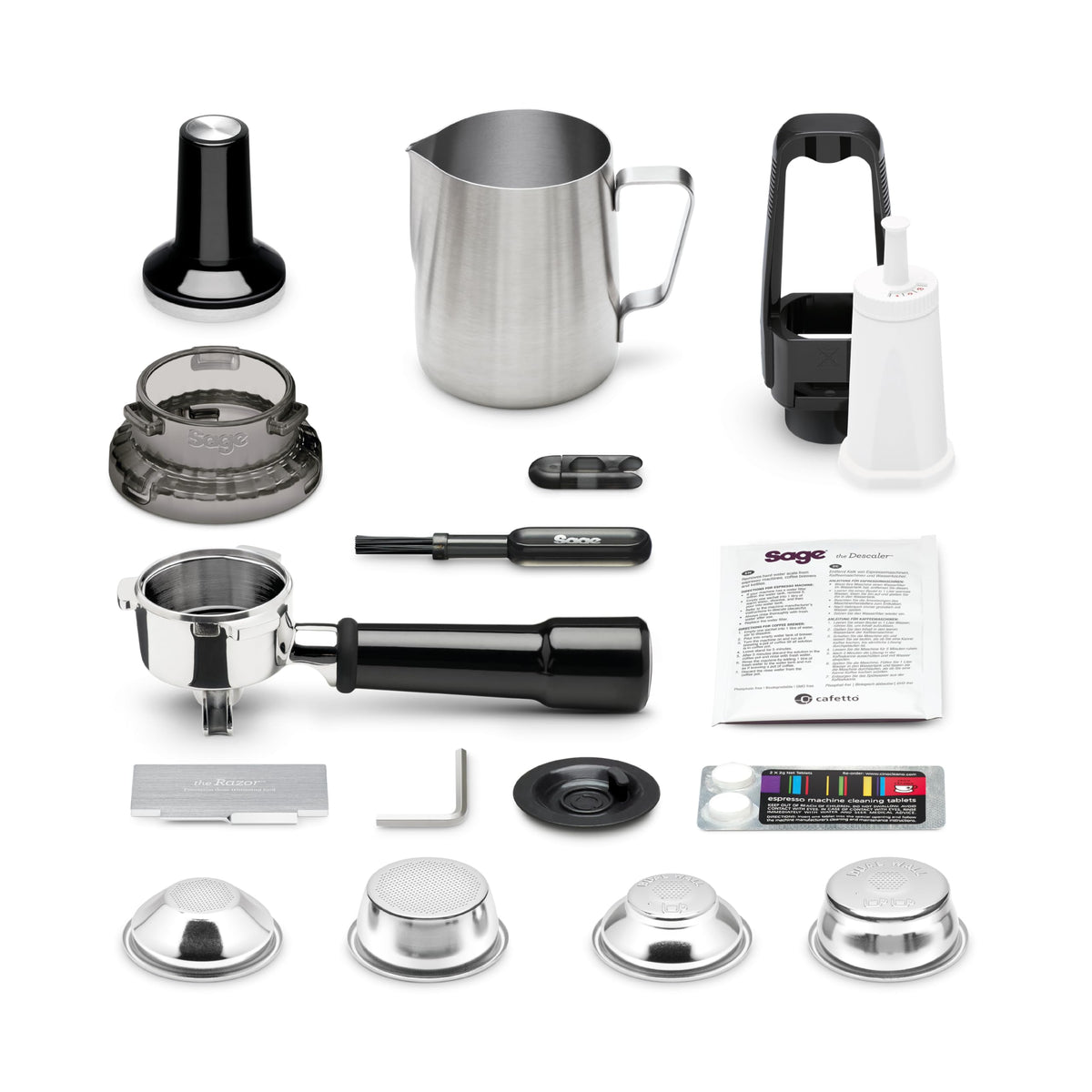 Sage The Barista Express, Kaffeemaschine mit manuellem, Schwarzer Sesam