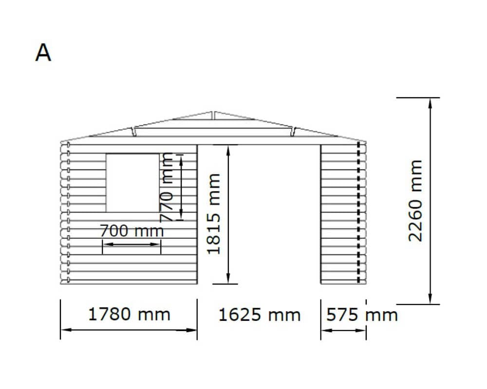 McGaRDEN Gartenhaus Gerätehaus Holzhaus Blockhaus Schuppen 4x3m