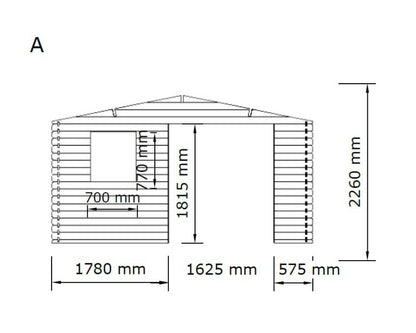 McGaRDEN Gartenhaus Gerätehaus Holzhaus Blockhaus Schuppen 4x3m