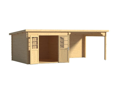 Woodtex Holz Gartenhaus Blockbohlenhaus CA2977