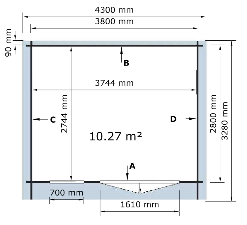 McGaRDEN Gartenhaus Gerätehaus Holzhaus Blockhaus Schuppen 4x3m