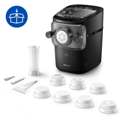 Philips PastaMaker 7000 Serie, Schwarz, 8 Pastasorten