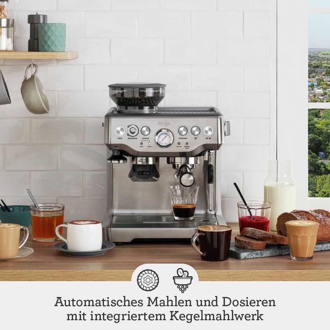 Sage The Barista Express, Kaffeemaschine mit manuellem, Schwarzer Sesam