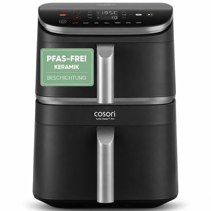 Cosori Airfryer, Turbo Tower Pro, 10,8L Dual Blaze Tech