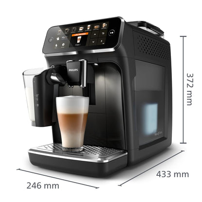 PHILIPS Kaffeevollautomat LatteGo 5400 Serie, Schwarz, 12 Spezialitäten