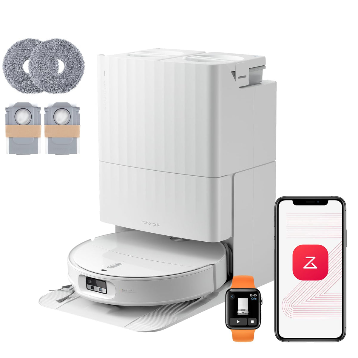 roborock Qrevo Edge 2 Set Robot Vacuum Cleaner with Mop Function and
