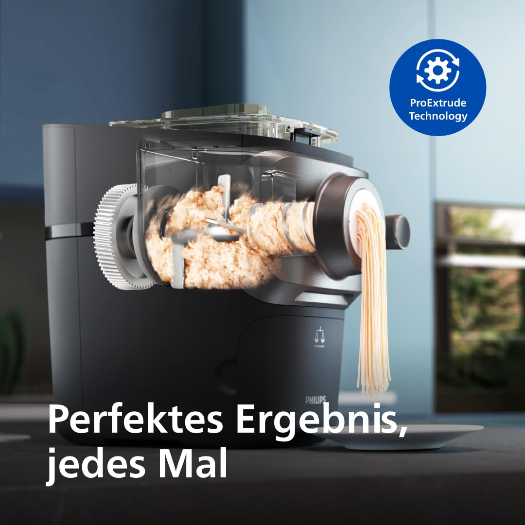 Philips PastaMaker 7000 Serie, Schwarz, 8 Pastasorten