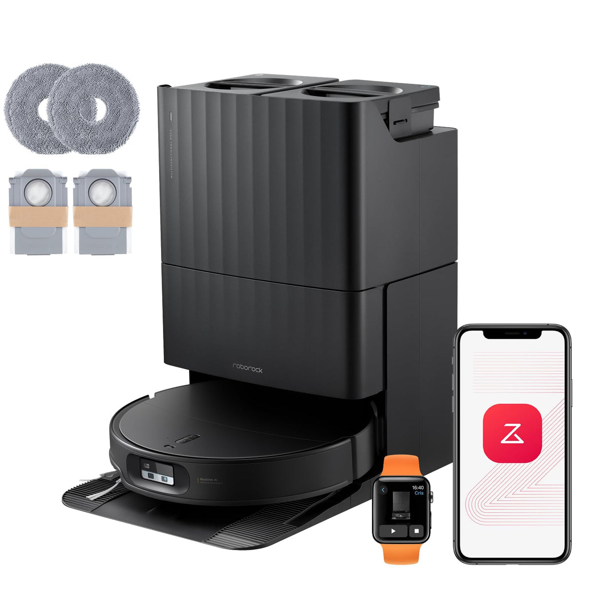 roborock Qrevo Edge 2 Robot Vacuum Cleaner with Mop Function, 25,000Pa