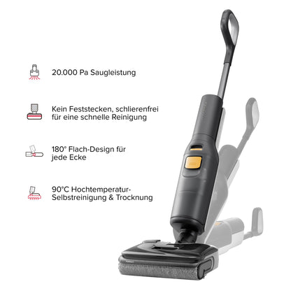 roborock F25 BX Nass Trockensauger, 20.000 Pa, 180° Flach absenkbar