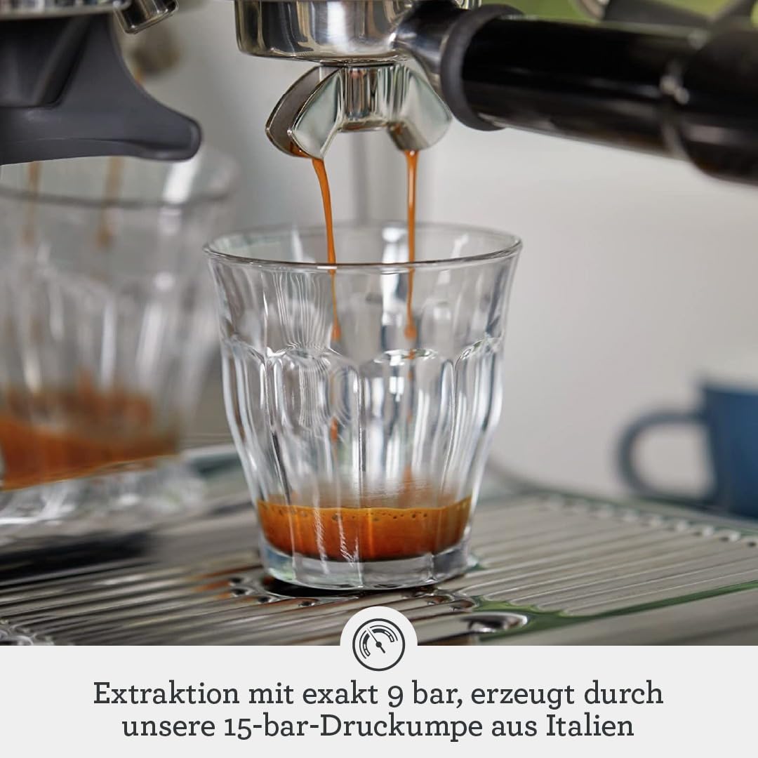 Sage The Barista Express, Kaffeemaschine mit manuellem, Schwarzer Sesam