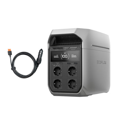EF ECOFLOW Delta 3 Plus Portable Power Station, 1024 Wh LiFePO4 Battery, Fully Charged in 56 Minutes, 1800 W (3600 W Peak) Solar Generator for Emergency Power Supply, Camping