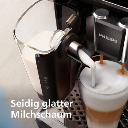 PHILIPS Kaffeevollautomat LatteGo 5400 Serie, Schwarz, 12 Spezialitäten