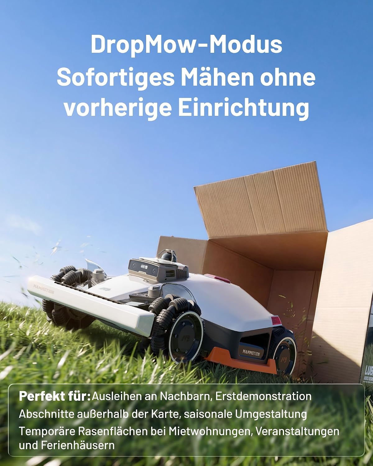 MAMMOTION LUBA 3 AWD Mähroboter mit Garage+Reinigungsständer