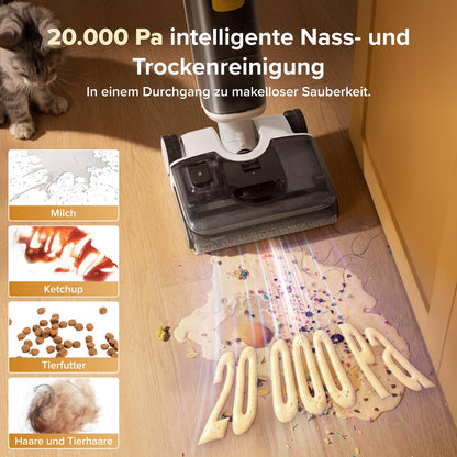 roborock F25 GT Gen 2 Nass Trockensauger, 20.000 Pa, 180° Lay-Flat Design
