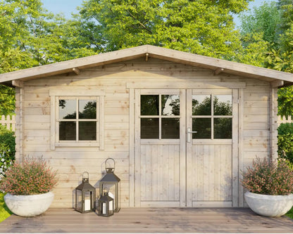 McGaRDEN Gartenhaus Gerätehaus Holzhaus Blockhaus Schuppen 4x3m