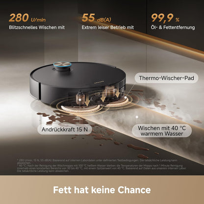 DREAME X60 Pro Ultra Complete, Robot Vacuum and Mop, Dual UltraExtend Arm, Dual AI Cameras, 10cm Obstacle Crossing, 42 000 Pa, Auto-Empty, 100°C Mop Self-Cleaning, and 100% Detangling