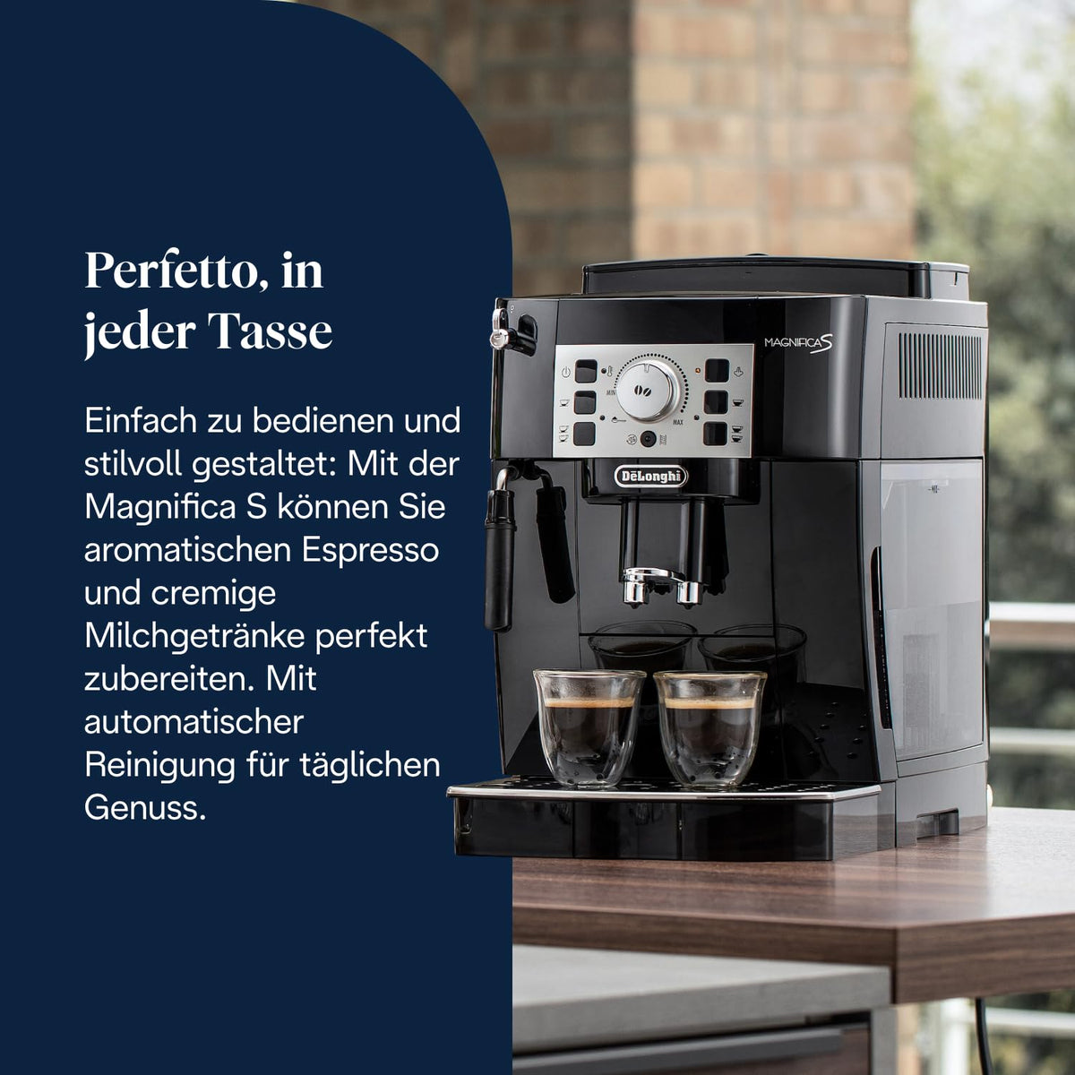 De'Longhi Magnifica S - Kaffeevollautomat 2 Getränke Schwarz