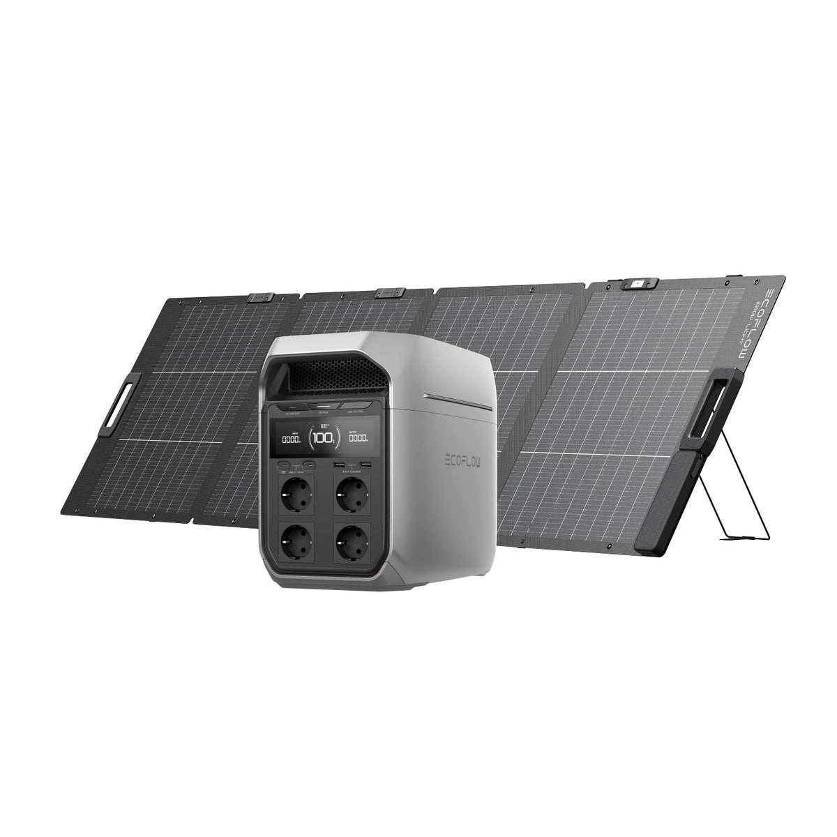EF ECOFLOW Delta 3 Plus Portable Power Station, 1024 Wh LiFePO4 Battery, Fully Charged in 56 Minutes, 1800 W (3600 W Peak) Solar Generator for Emergency Power Supply, Camping