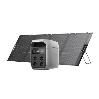 EF ECOFLOW Delta 3 Plus Portable Power Station, 1024 Wh LiFePO4 Battery, Fully Charged in 56 Minutes, 1800 W (3600 W Peak) Solar Generator for Emergency Power Supply, Camping