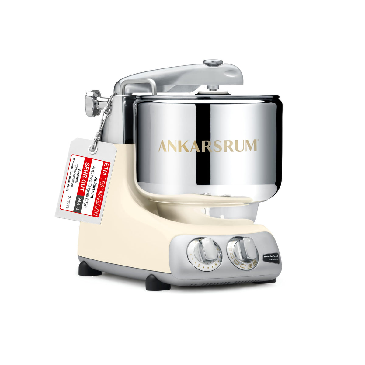Ankarsrum Assistent Original 6230 Küchenmaschine, Light Créme
