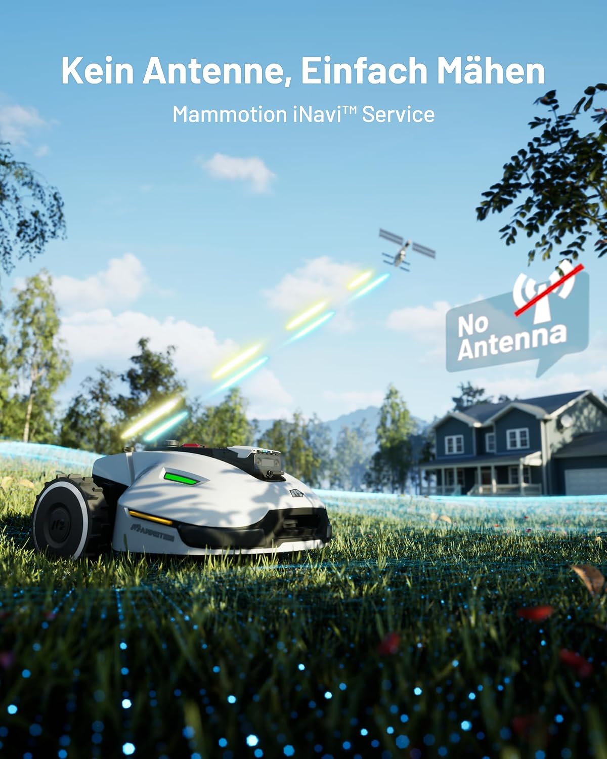 MAMMOTION YUKA 2000 Robotic Lawnmower without Boundary Cable, Max. 2400 m²
