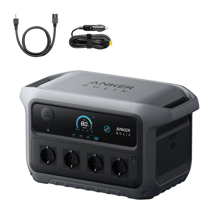 Anker SOLIX C2000 Gen 2 Tragbare Powerstation mit Autoladekabel, 2400W