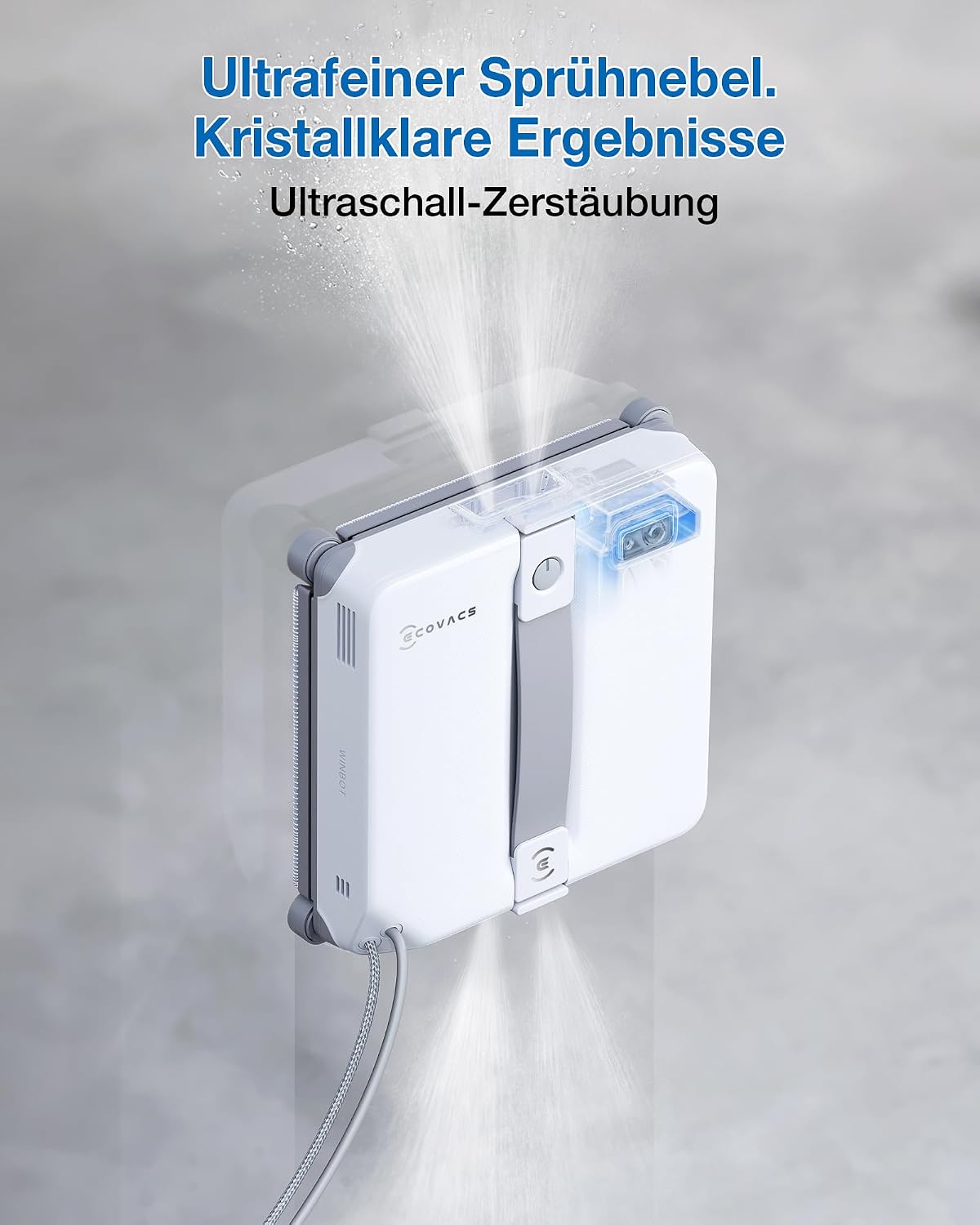 ECOVACS Winbot Mini 2 Window Cleaning Robot with Corner Brushes