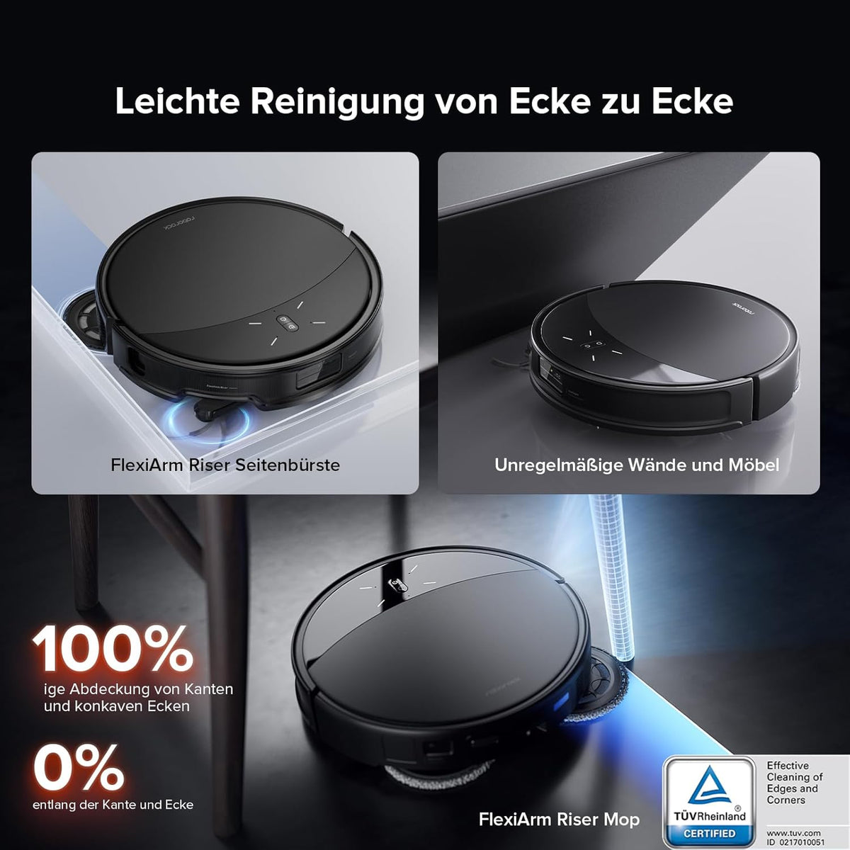 roborock Saros 10R Saugroboter mit Wischfunktion&angebbarem Wischmopp