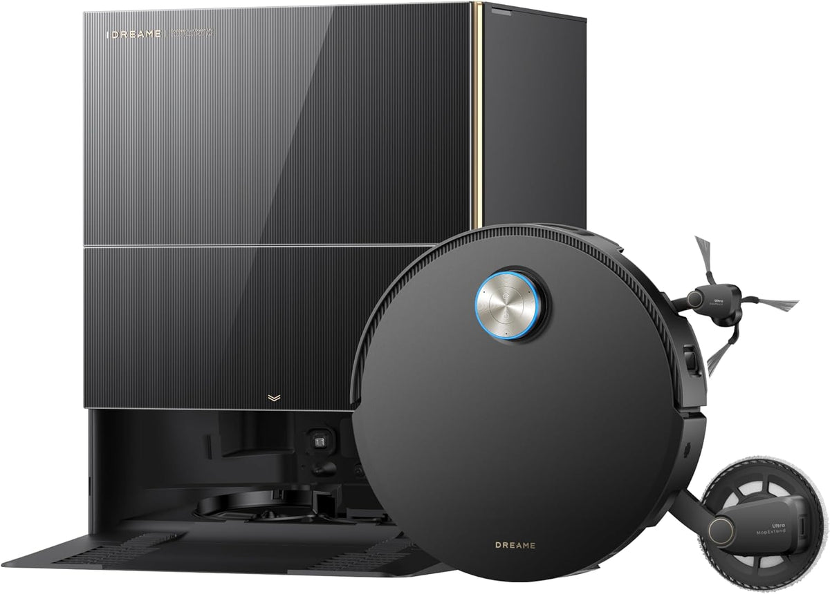 DREAME X60 Pro Ultra Complete, Robot Vacuum and Mop, Dual UltraExtend Arm, Dual AI Cameras, 10cm Obstacle Crossing, 42 000 Pa, Auto-Empty, 100°C Mop Self-Cleaning, and 100% Detangling