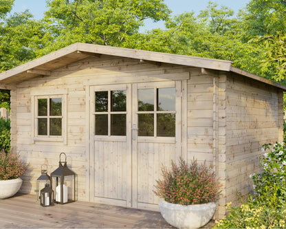McGaRDEN Gartenhaus Gerätehaus Holzhaus Blockhaus Schuppen 4x3m