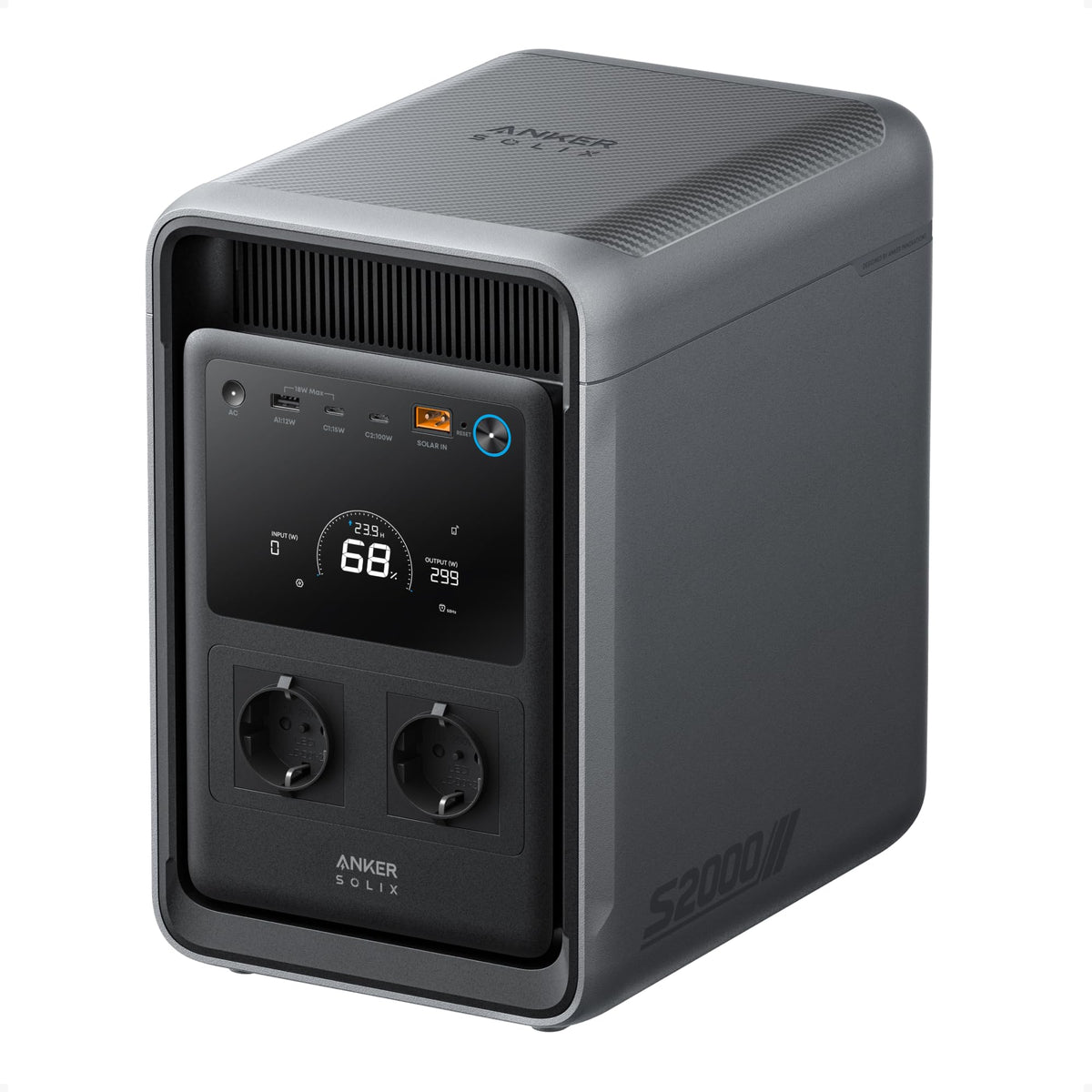 Anker SOLIX S2000 Tragbare Powerstation, 2000Wh, 1500W Hausstromversorgung