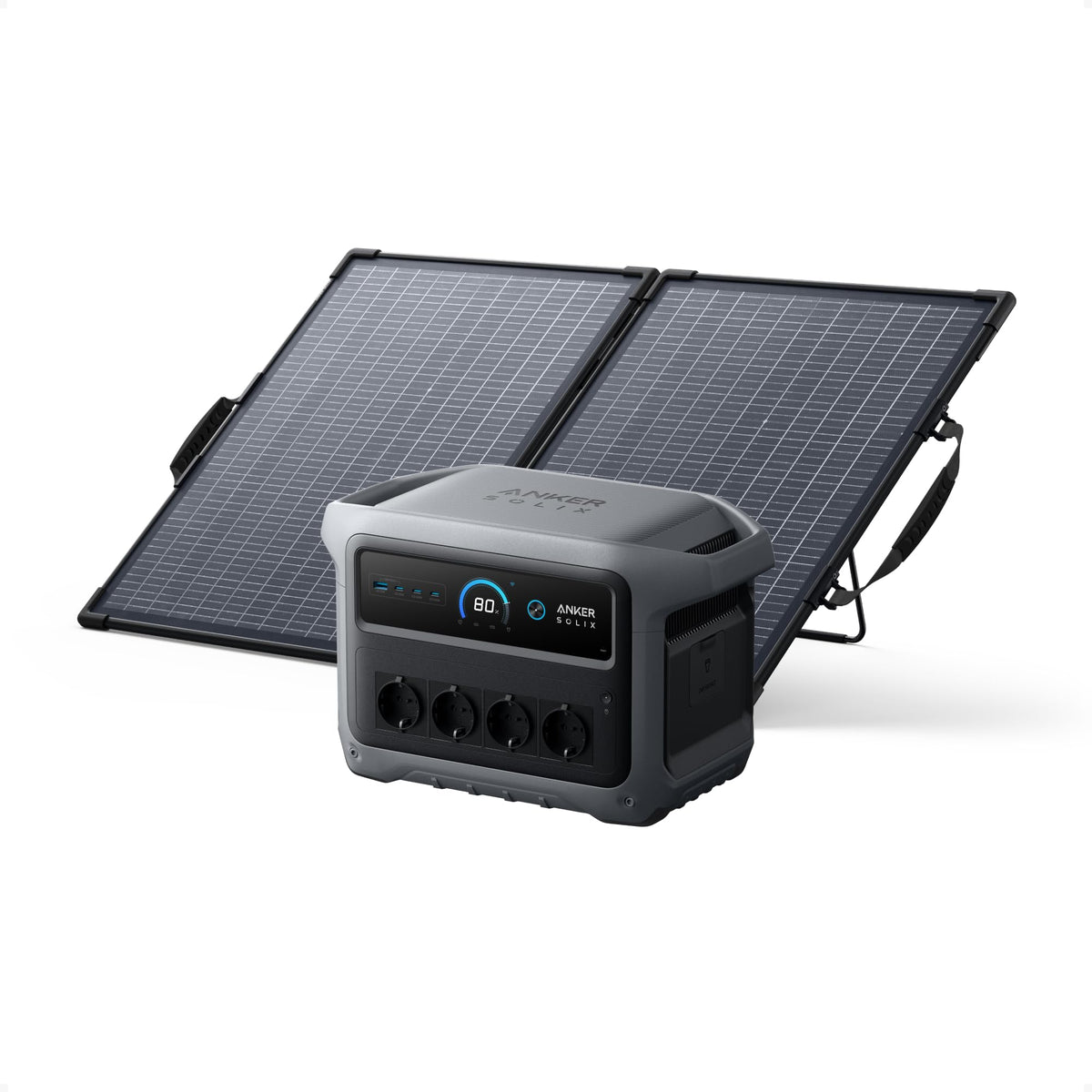 Anker SOLIX C1000 Gen 2 Tragbare Powerstation mit 100W Solarpanel, Camping