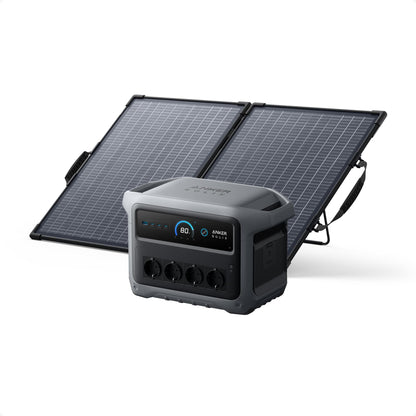 Anker SOLIX C1000 Gen 2 Tragbare Powerstation mit 100W Solarpanel, Camping