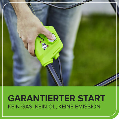 Greenworks 40V Kabelloser Akku Rasenmäher für Flächen bis zu 500 m², 41 cm Schnittbreite, 50-Liter-Sack PLUS zwei 40 V 2Ah-Akkus mit Ladegerät, 3 Jahre Garantie-G40LM41K2X