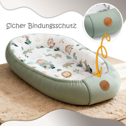 Babynest babynestchen neugeborene 90 x 50 cm baby nestchen tragbar nest für bett kinder kuschelnest coccon für jungen und mädchen galaxie