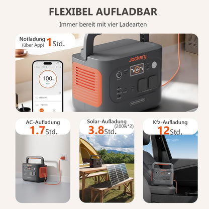 Jackery Explorer 1000 v2 Powerstation mit 100W Solarpanel