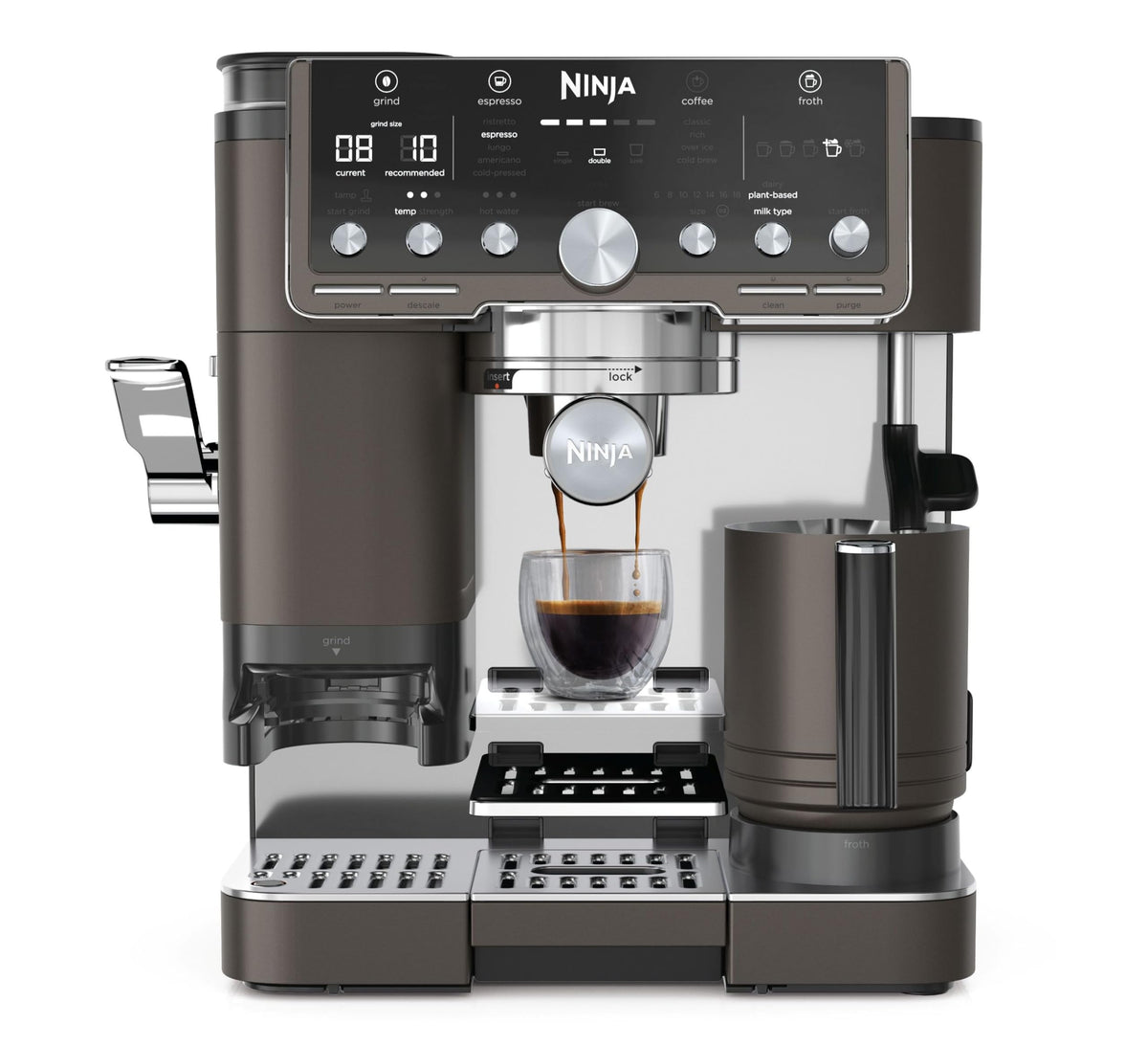 Ninja Luxe Pro 3-in-1-Kaffeemaschine mit Mahlwerk, ES701EUBR