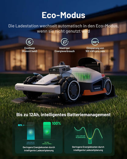 MAMMOTION LUBA 3 AWD Mähroboter mit Garage+Reinigungsständer