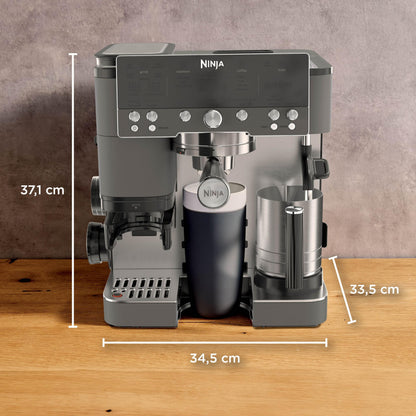 Ninja Luxe Premier 3-in-1 Kaffeemaschine, Espresso & Cold Brew, Grau-Metall