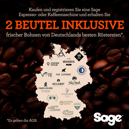 Sage The Barista Express, Kaffeemaschine mit manuellem, Schwarzer Sesam