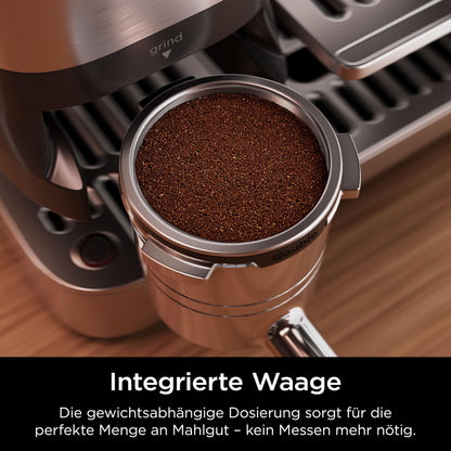 Ninja Luxe Pro 3-in-1-Kaffeemaschine mit Mahlwerk & Aufschäumer, Silber