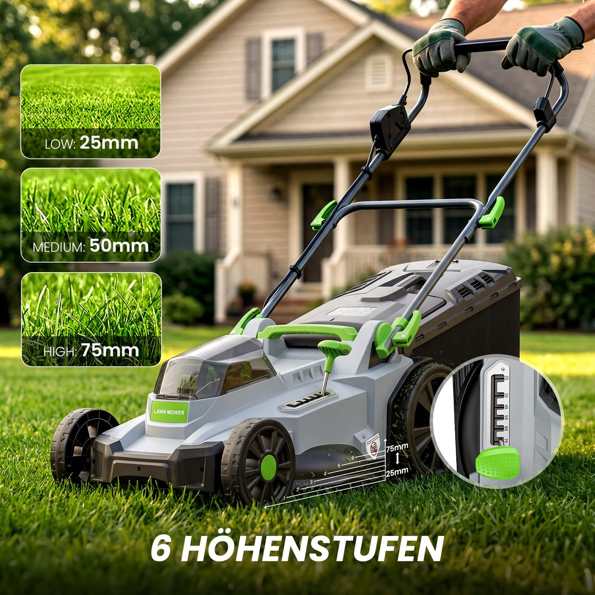 ETOOLAB Akku-Rasenmäher 40V, 42cm, Brushless, bis 400-600 m², Für Garten