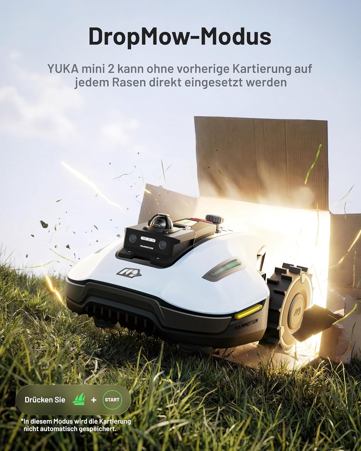 MAMMOTION Yuka Mini 2 800 Lawn Robot without Boundary Cable