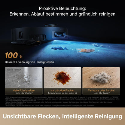 DREAME X60 Pro Ultra Complete, Robot Vacuum and Mop, Dual UltraExtend Arm, Dual AI Cameras, 10cm Obstacle Crossing, 42 000 Pa, Auto-Empty, 100°C Mop Self-Cleaning, and 100% Detangling