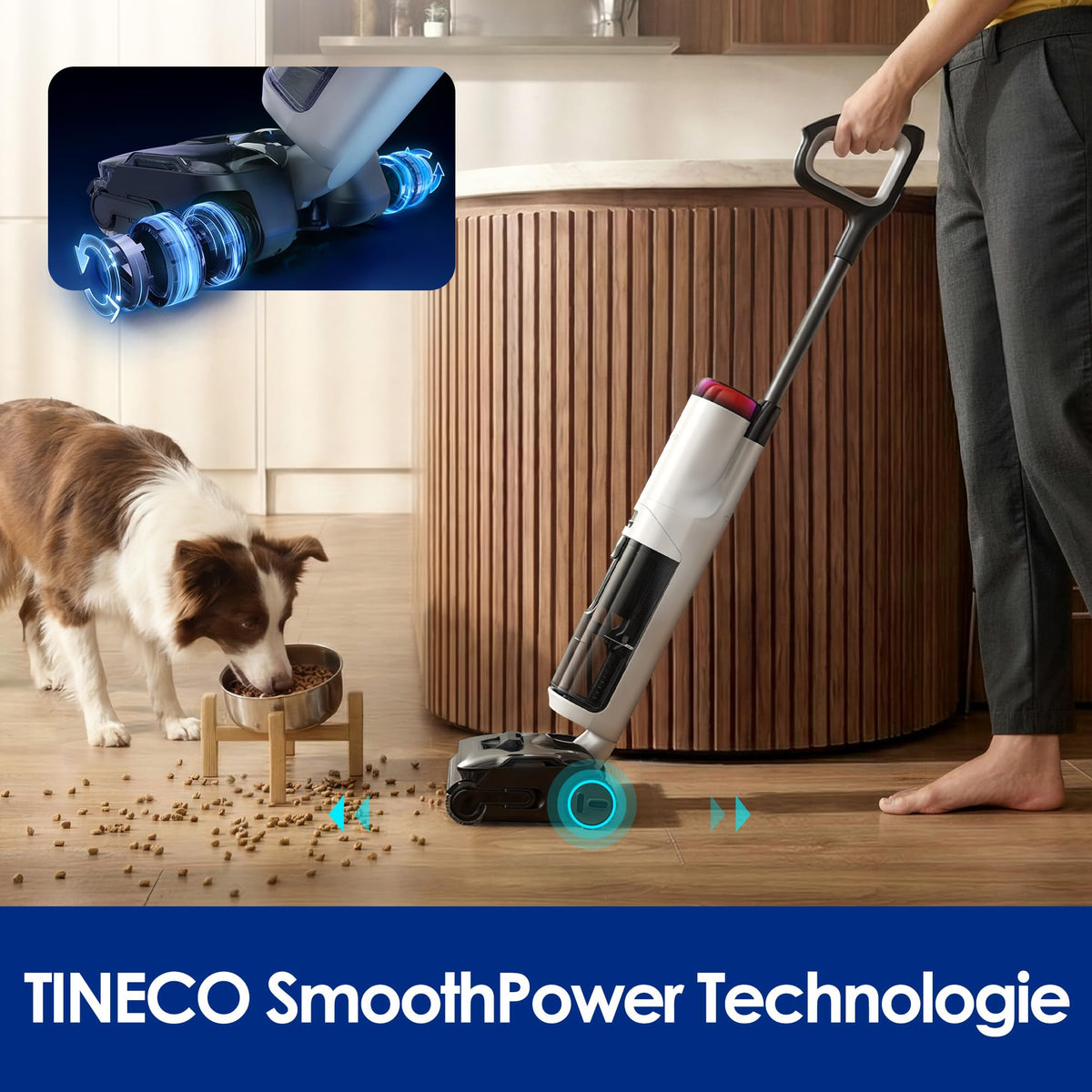 Tineco Floor ONE S7 Stretch Turbo Akku-Nass-Trockensauger, 65 Minuten Laufzeit, 85°C Schnell-Trocknung mit Selbstreinigung, ReverseScrub für hartnäckige Flecken