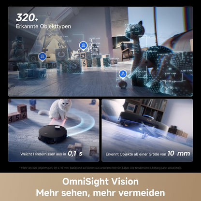 DREAME X60 Pro Ultra Complete, Robot Vacuum and Mop, Dual UltraExtend Arm, Dual AI Cameras, 10cm Obstacle Crossing, 42 000 Pa, Auto-Empty, 100°C Mop Self-Cleaning, and 100% Detangling