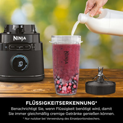 Ninja 3-in-1 Detect Power Blender Processor Pro, 1200 W, Schwarz