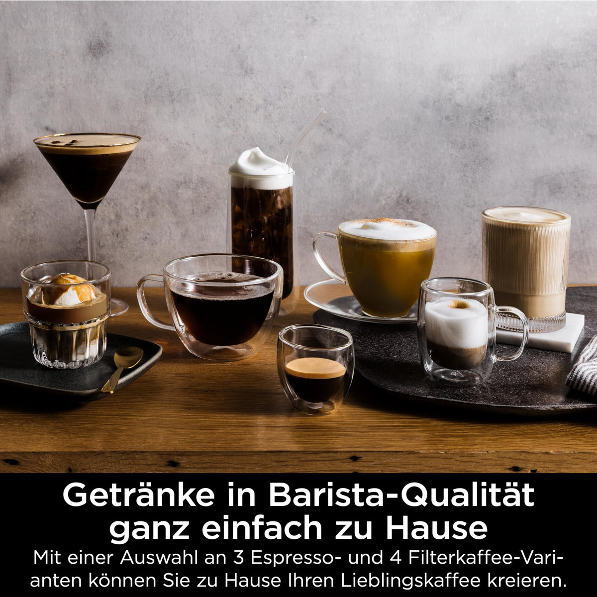 Ninja Luxe Premier 3-in-1 Kaffeemaschine, Espresso & Cold Brew, Grau-Metall