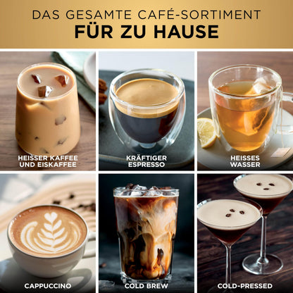 Ninja Luxe Café Pro David Beckham 3-in-1-Kaffeemaschine Schwarz und Gold