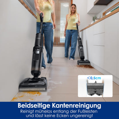 Tineco FLOOR ONE Switch S7 Stretch Nass Trockensauger & Akkusauger Set 5-in-1, FlashDry Selbstreinigung, DualBlock Anti-Tangle, 50 Min Laufzeit 22kPa Multifunktionaler Bodenreiniger für das Ganze Haus